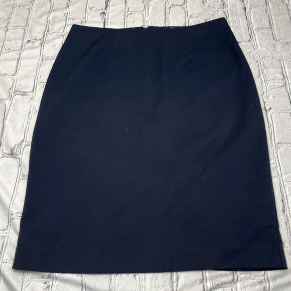 Merona stretch women’s navy blue skirt Size 12 - Picture 1 of 6